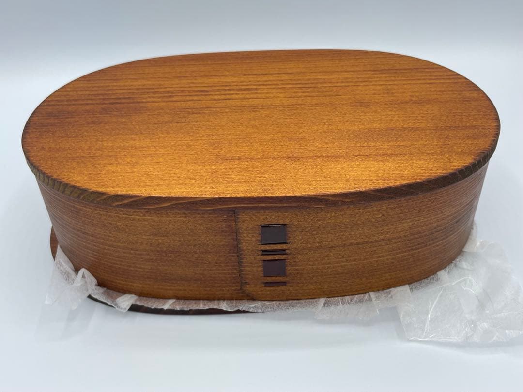 新品未使用 大館工芸社 曲げわっぱ 小判弁当（大）ふき漆塗り