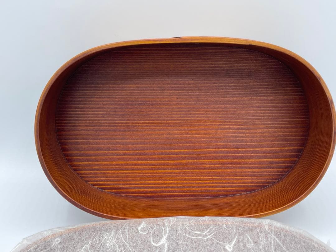 新品未使用 大館工芸社 曲げわっぱ 小判弁当（大）ふき漆塗り