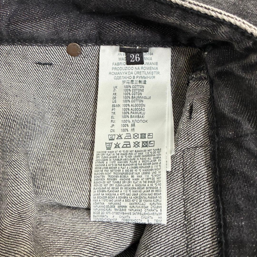 DIESEL フレアデニムミニスカート 26 ブラック インパン付 ショーパン