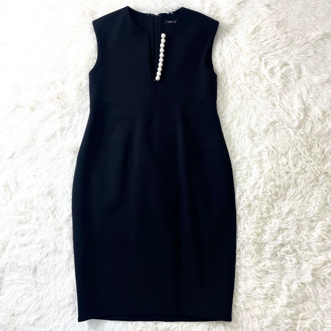 ヨーコチャン　YOKO CHAN オールインワン　ワンピース　パール　ブラック