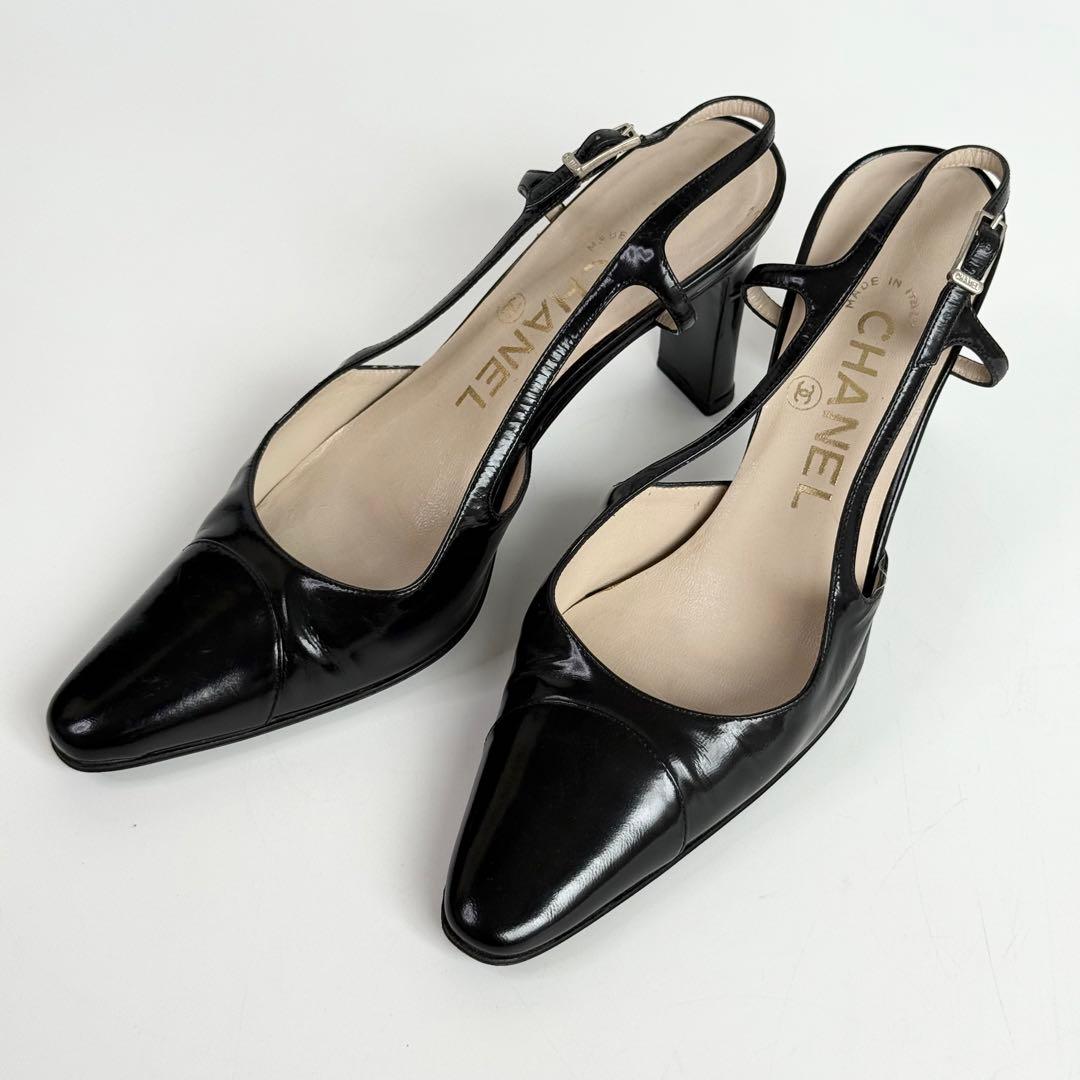CHANEL シャネル レザーハイヒール パンプス 22.5cm C578