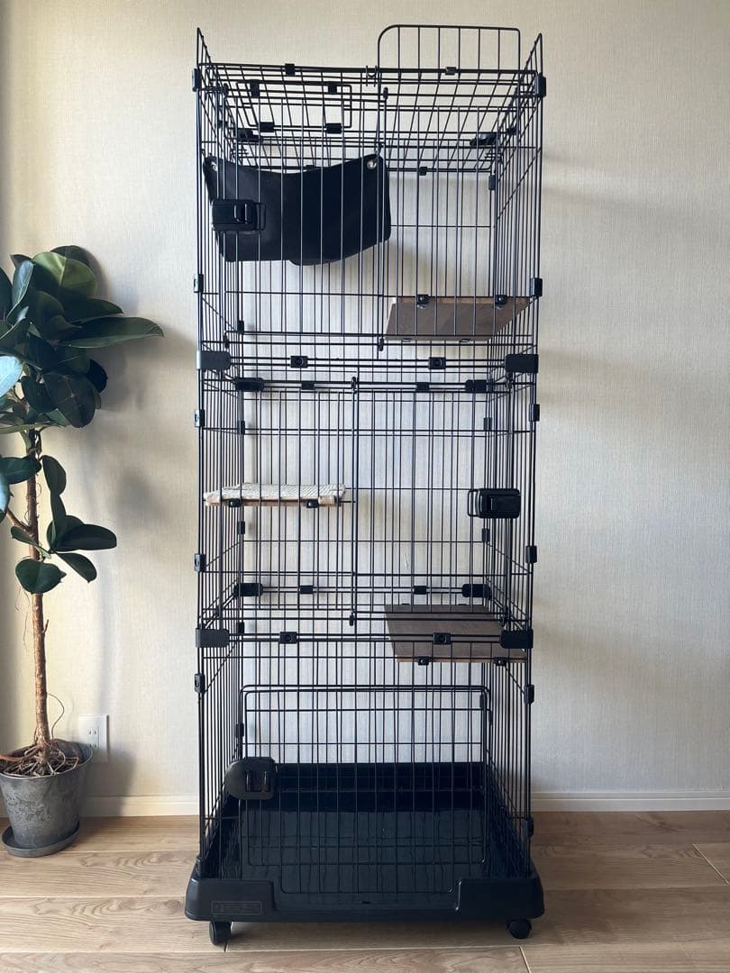 【美品】アイリスオーヤマ ルーフキャットケージ スリム 4段 RFC-704