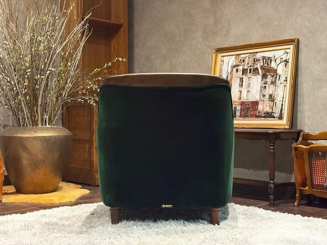 maruni マルニ木工　一人掛けソファ　ボタンダウン　ファブリック　IG