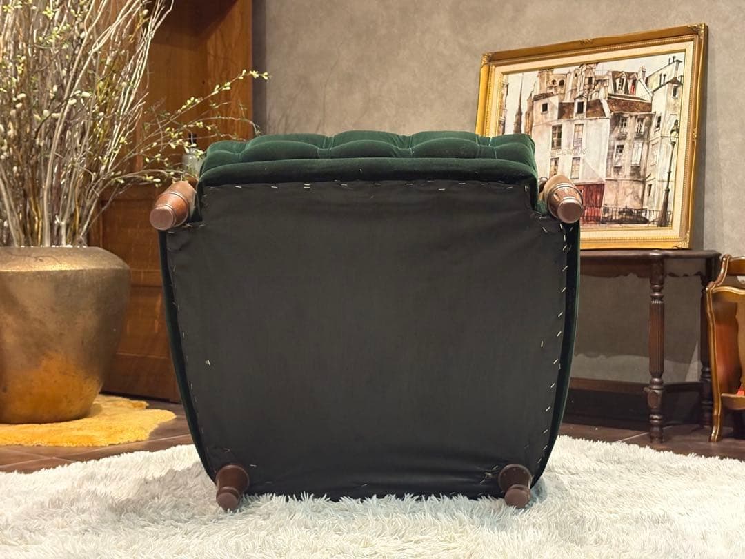 maruni マルニ木工　一人掛けソファ　ボタンダウン　ファブリック　IG