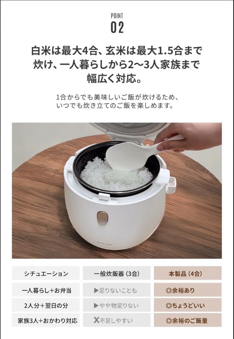 炊飯器 3合炊き 4合炊き 低温調理 早炊き マイコン おしゃれ 多機能 保温