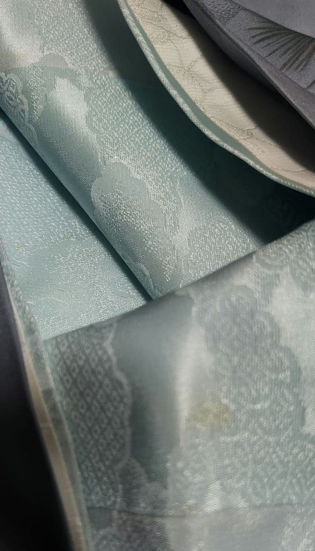 未使用　正絹　お宮参り　七五三　産着　初着　祝着　鷹　男の子　子供用着物