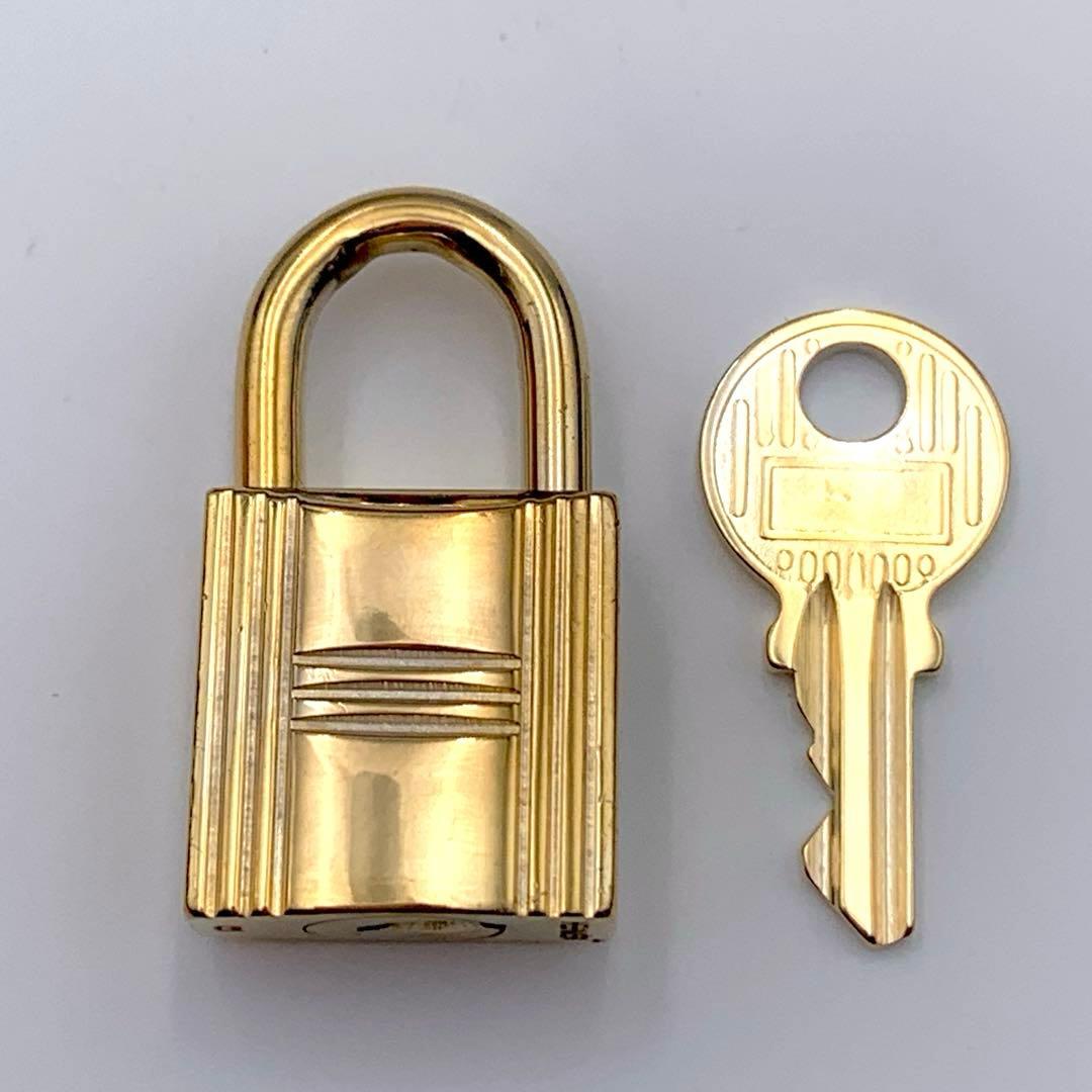HERMES エルメス カデナ 121番 ゴールド 24Kメッキ 鍵付き 南京錠