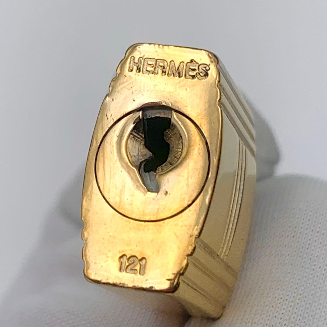 HERMES エルメス カデナ 121番 ゴールド 24Kメッキ 鍵付き 南京錠