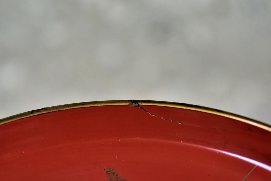 大型蒔絵高杯　木製　菓子器　お茶道具