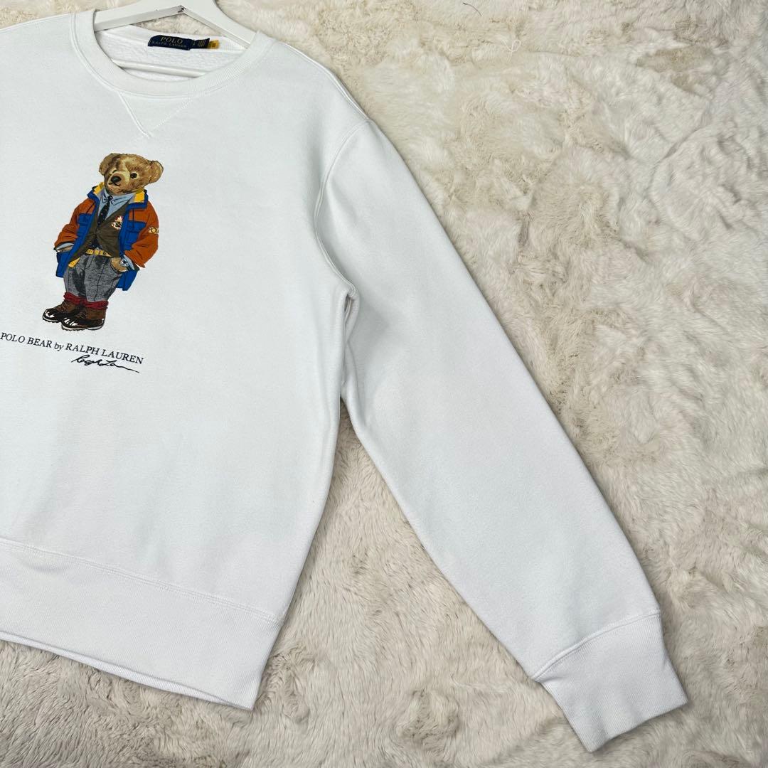 ✨現行✨美品✨ポロベアプリント ポロラルフローレン ホワイト スウェット L