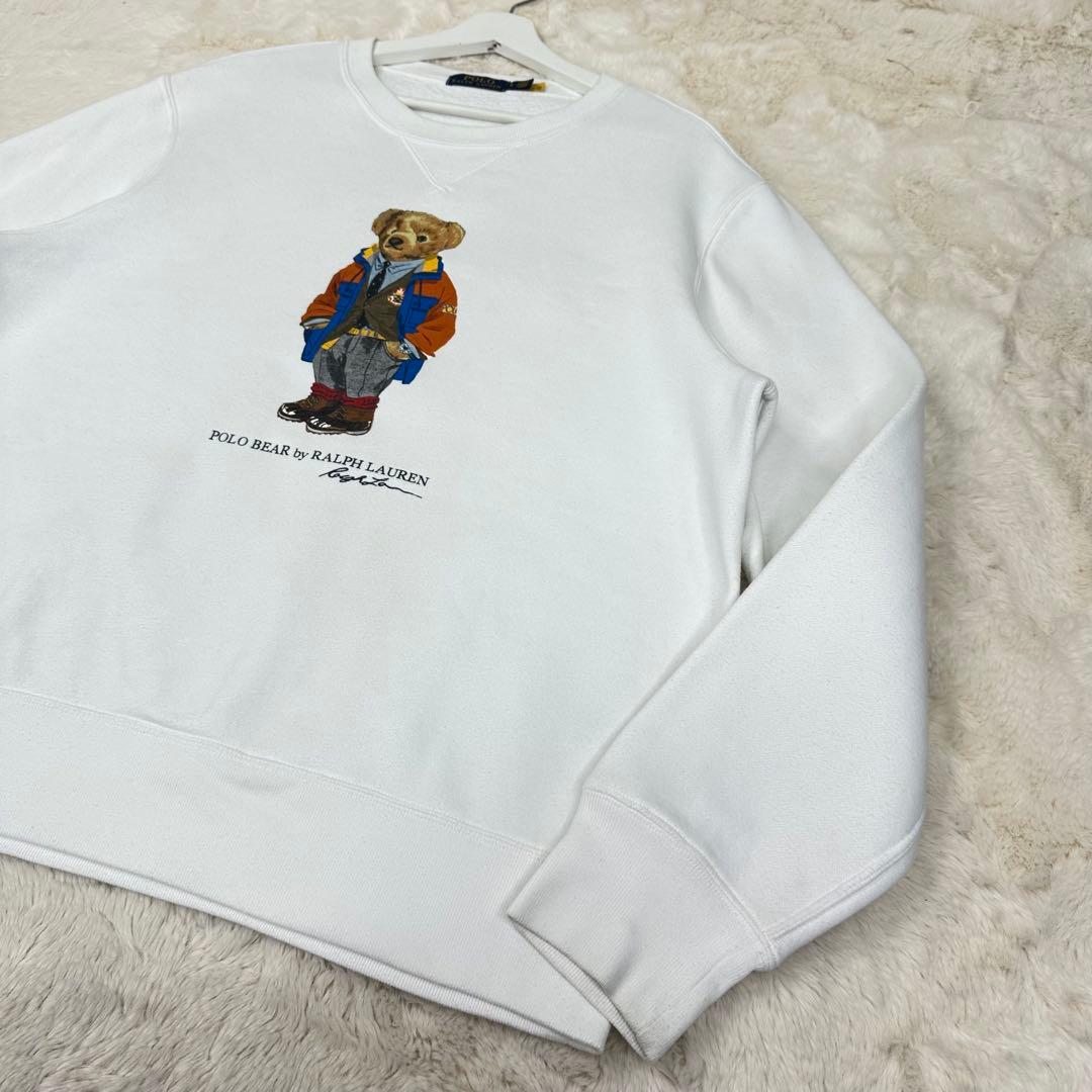 ✨現行✨美品✨ポロベアプリント ポロラルフローレン ホワイト スウェット L