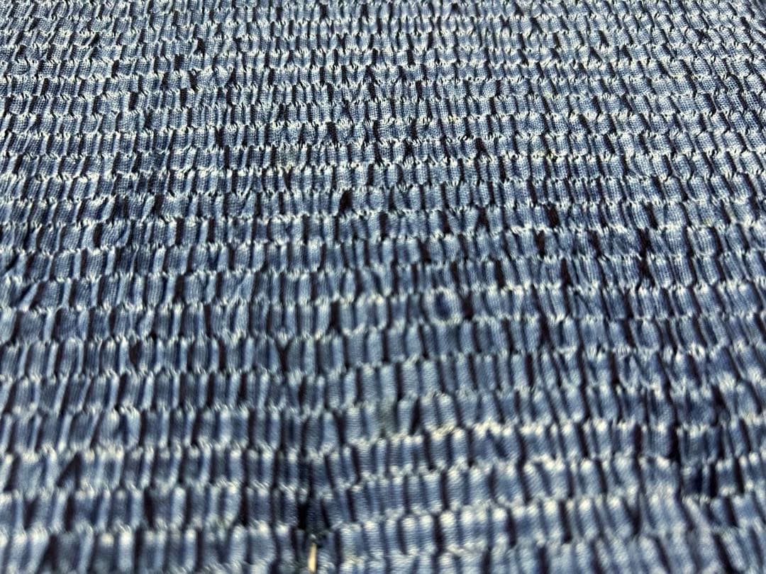 鳴海有松絞り 反物 巾33cm 藍染 浴衣 着物 リメイク 綿生地