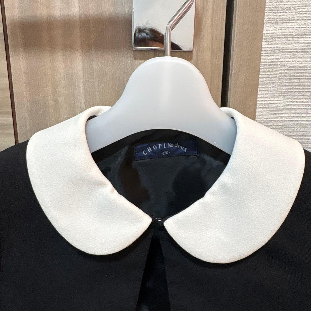 【120】【CHOPIN】ショパン　セレモニードレス 白と紺のボレロ付