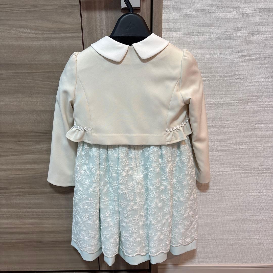 【120】【CHOPIN】ショパン　セレモニードレス 白と紺のボレロ付