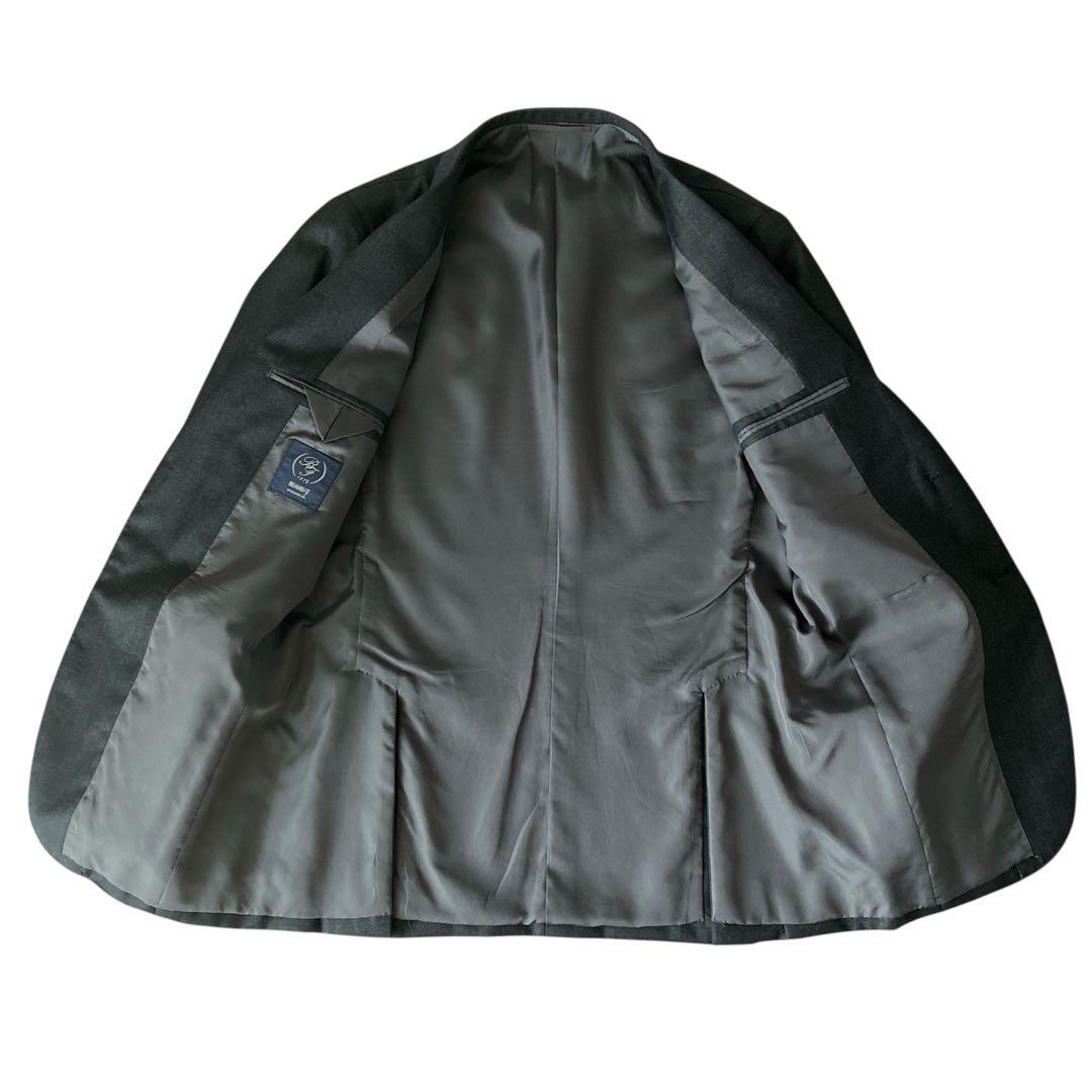 BEAMS F × CANONICO ウールスーツ 48 チャコールグレー 美品