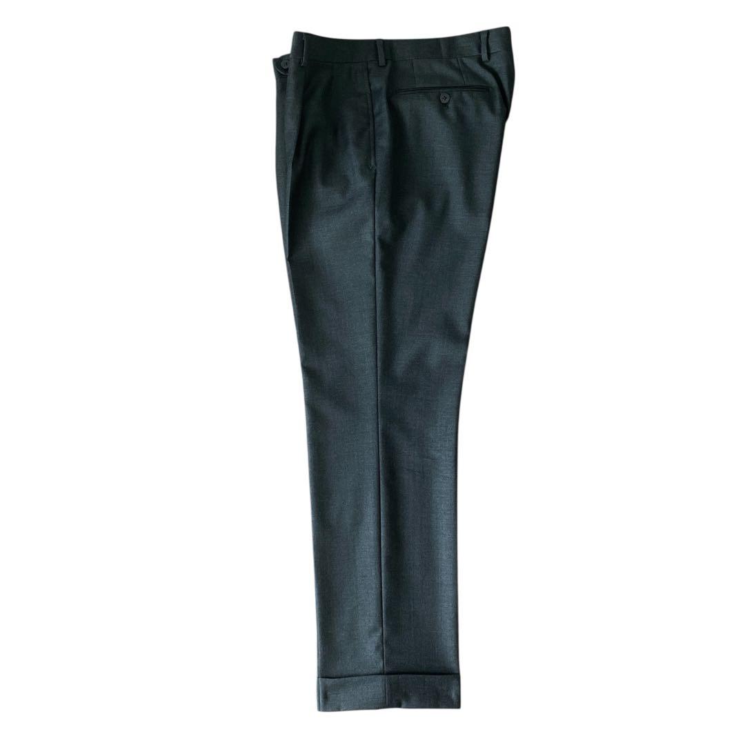 BEAMS F × CANONICO ウールスーツ 48 チャコールグレー 美品