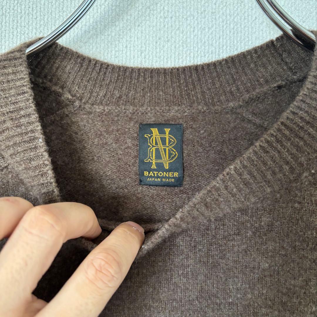 BATONER クルーネックウールニット