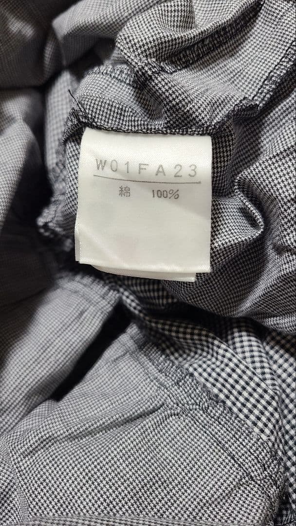 ワンダフルワールド 黒ギンガム フード付きワンピース 段々 フリル カネコイサオ