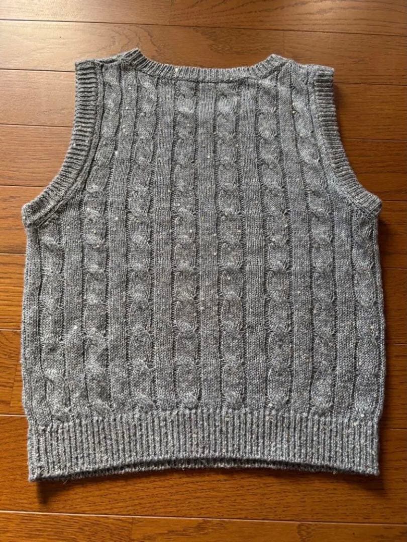 ブルネロクチネリ ブルーグレー　スパンコールいっぱいベスト　Sサイズ