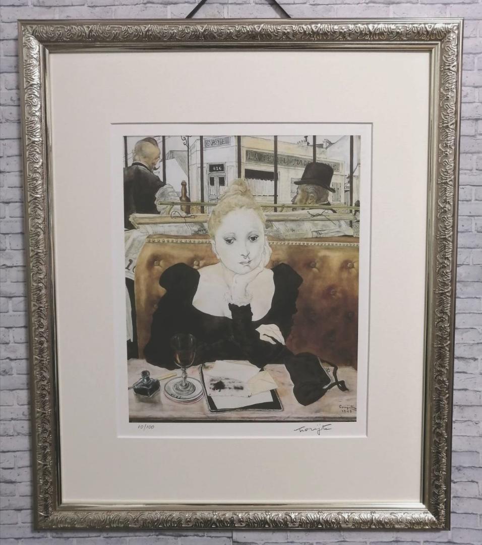 taros777 藤田嗣治 エスタンプリトグラフ「カフェ」 100部限定