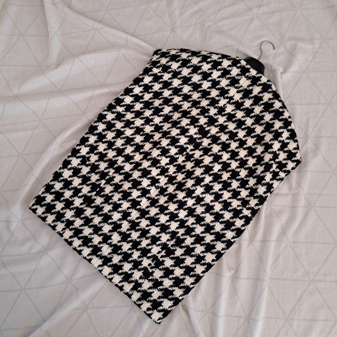 美品 トゥモローランドコレクション ラルジュハウンドトゥース ミドルフレンチジレ
