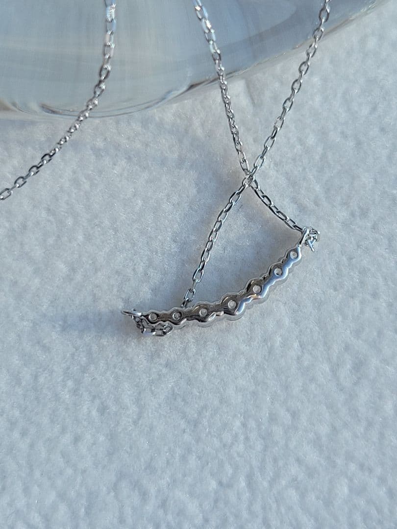 美品★4℃ K10 WG ネックレス ペンダント ジルコニア