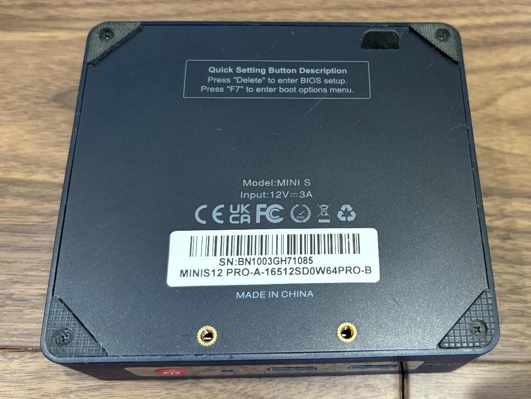 ミニPC Beelink S12Pro INTEL N100