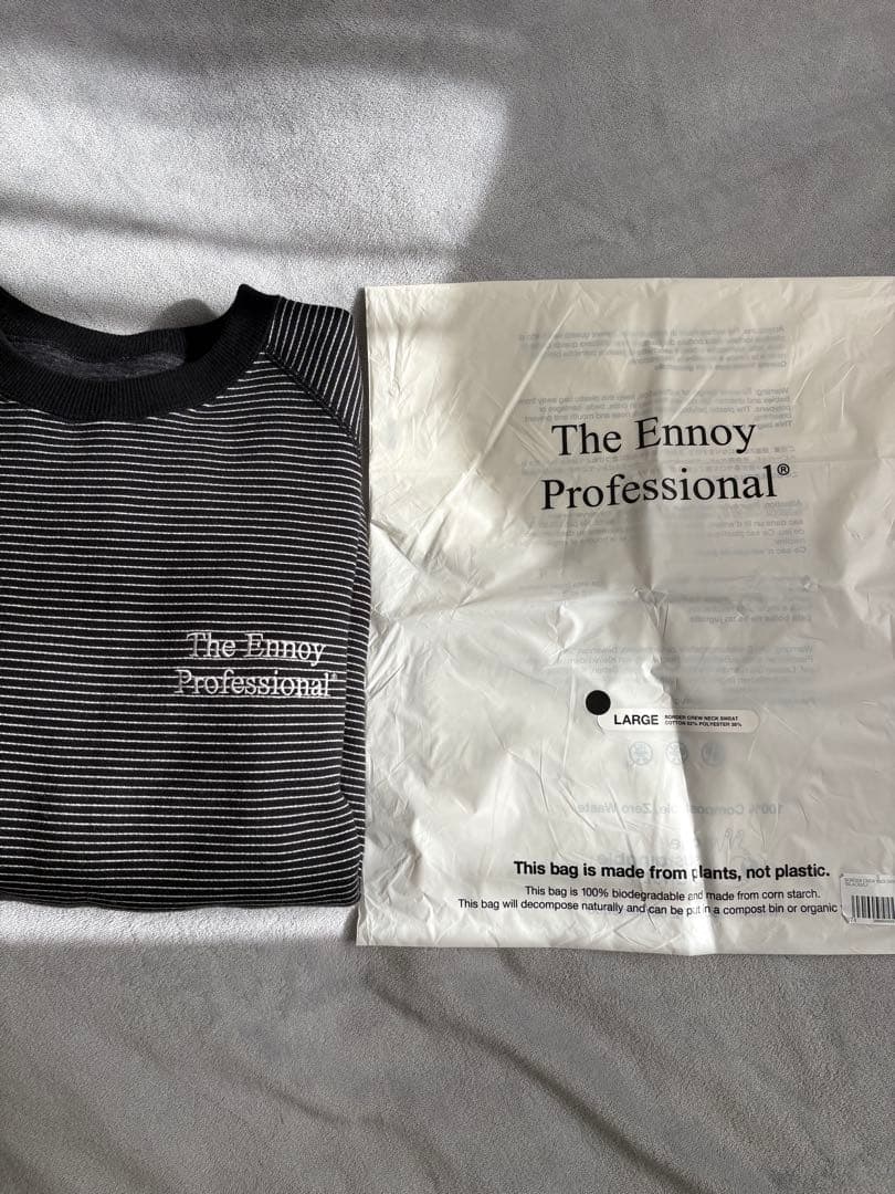 トップス ENNOY Border Crew Neck Sweat \"BLACK\"