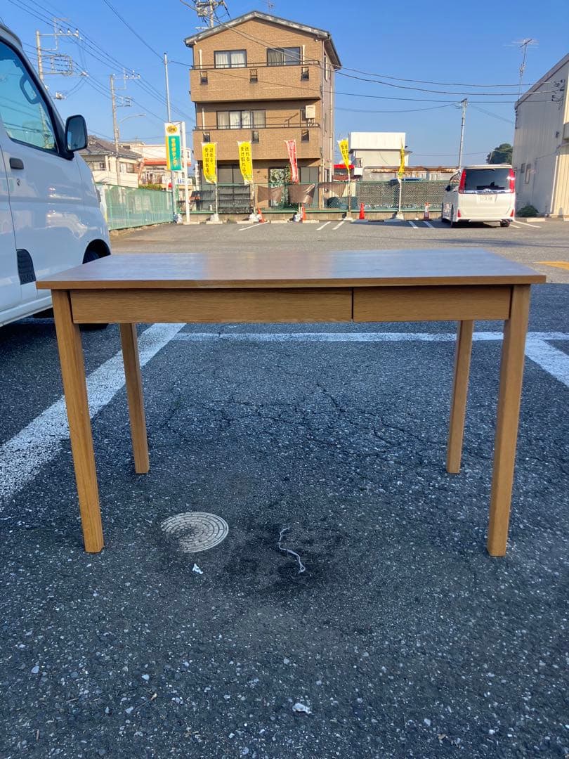 く*き様 無印良品 木製デスク 無垢材　オーク材　机　(袖机は別売りです）　シン