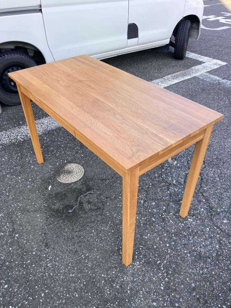 く*き様 無印良品 木製デスク 無垢材　オーク材　机　(袖机は別売りです）　シン