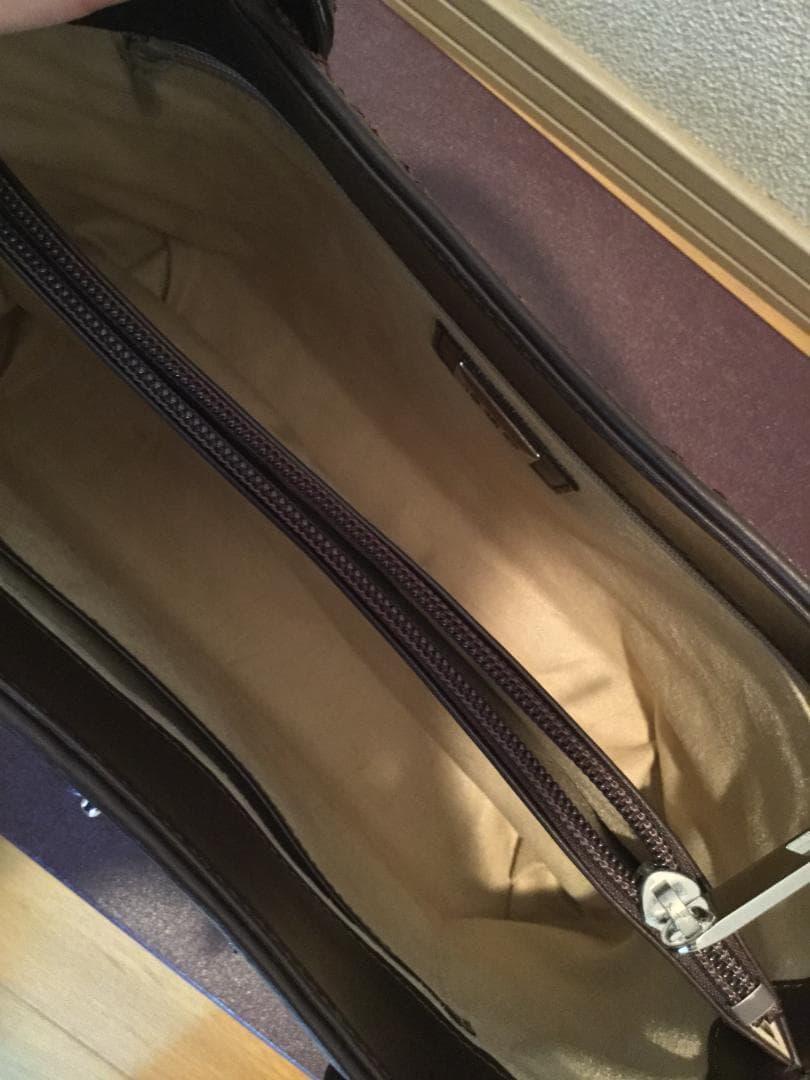 傳濱野　バッグ　茶色　ブラウン　ブラウン かごバッグ ストライプ模様