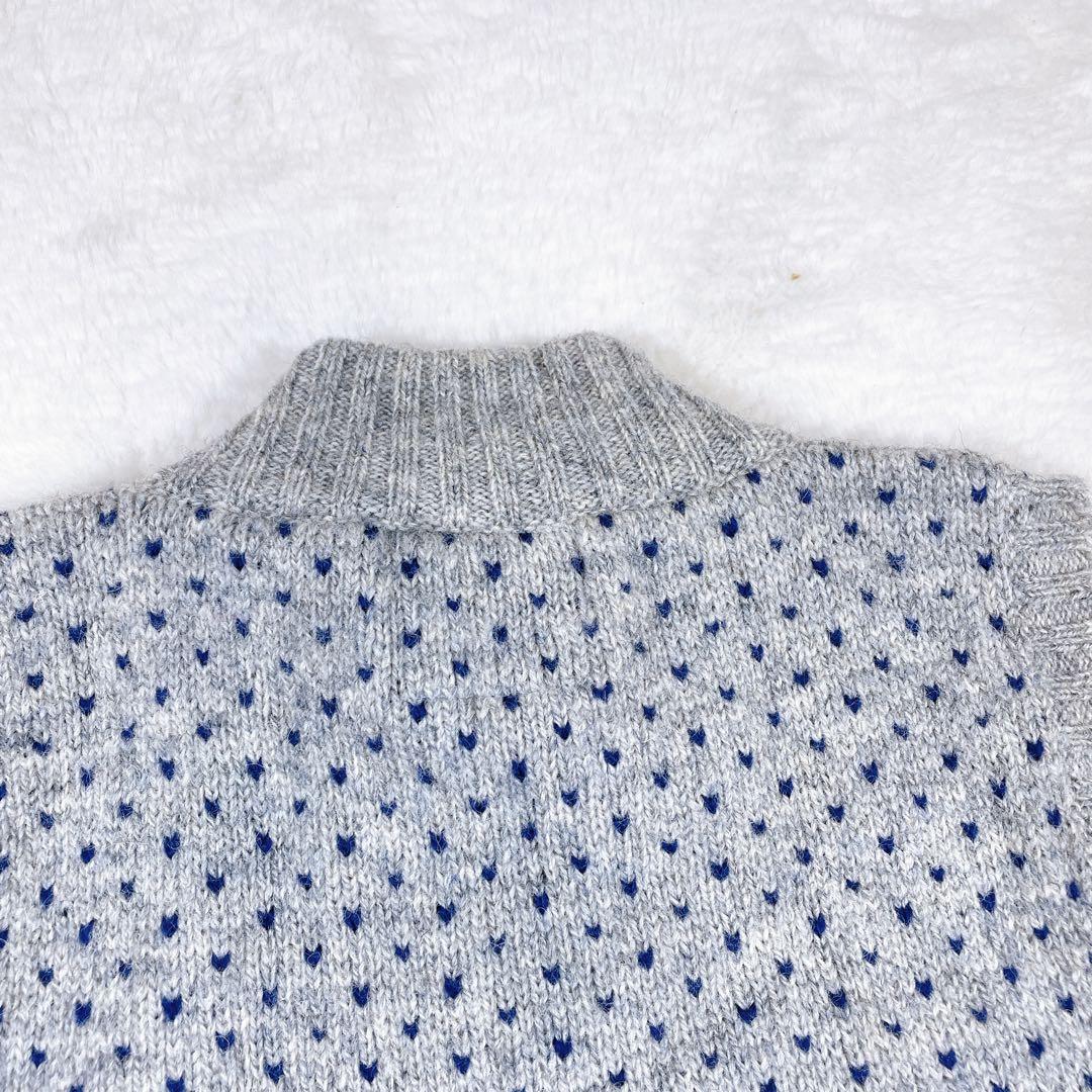 マドモアゼルノンノン×ジャミーソンズ　ハートドット柄　ニットベスト　グレー