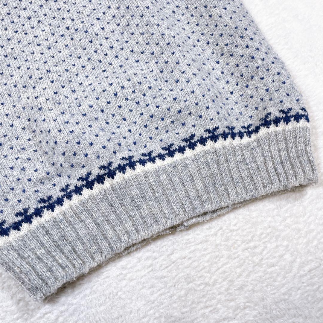 マドモアゼルノンノン×ジャミーソンズ　ハートドット柄　ニットベスト　グレー