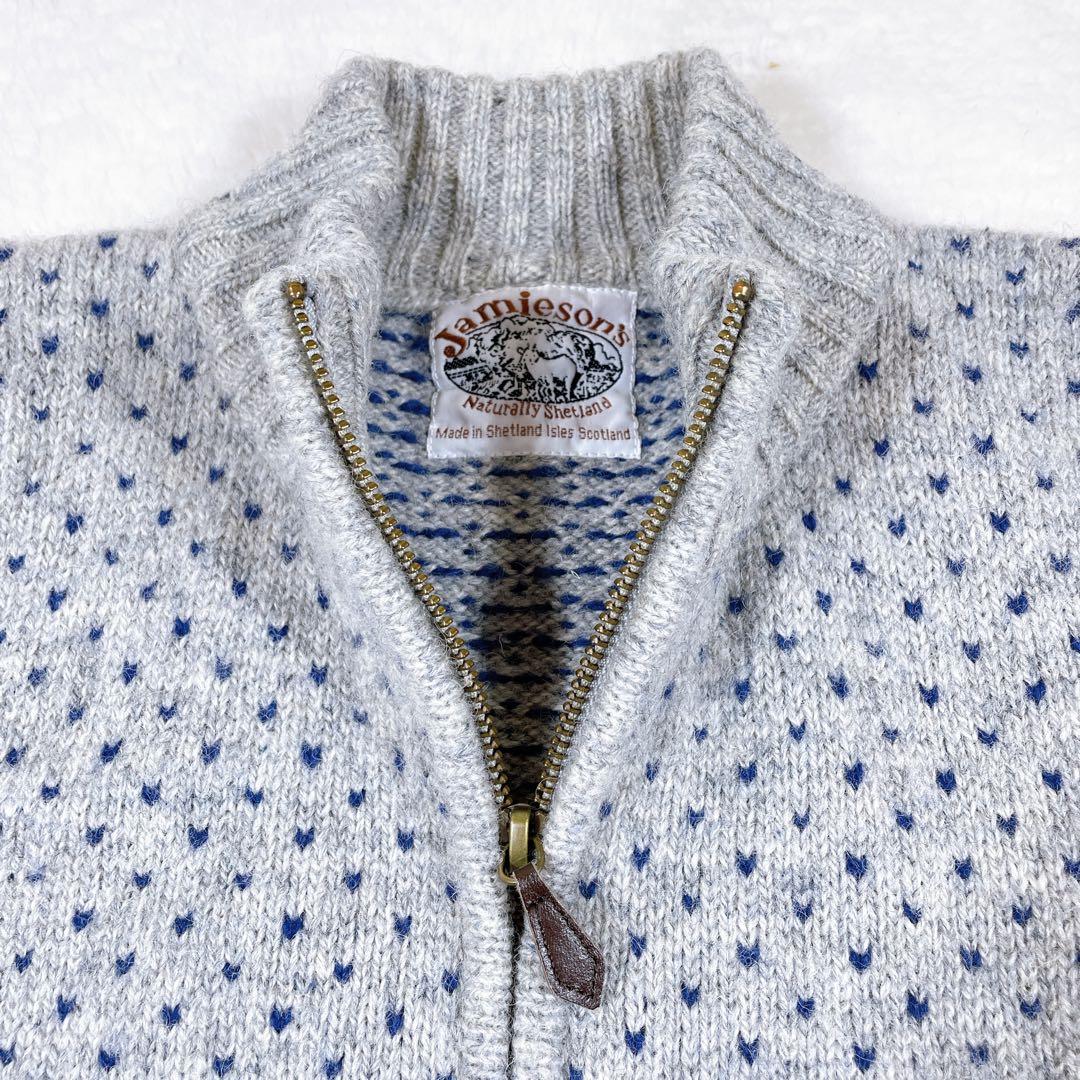 マドモアゼルノンノン×ジャミーソンズ　ハートドット柄　ニットベスト　グレー