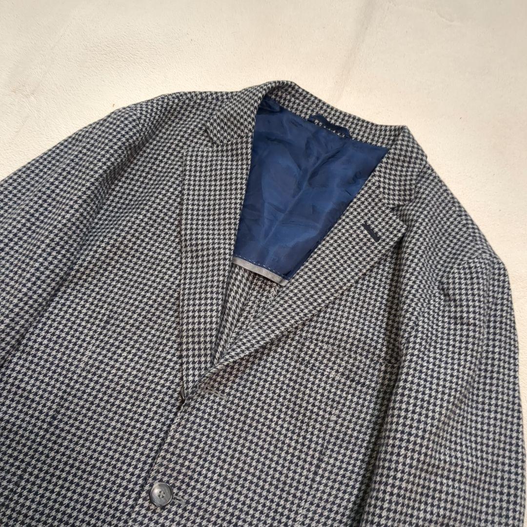 極美品 ヒューゴボス アンコンジャケット エルボーパッチ カシミヤ シルク 50