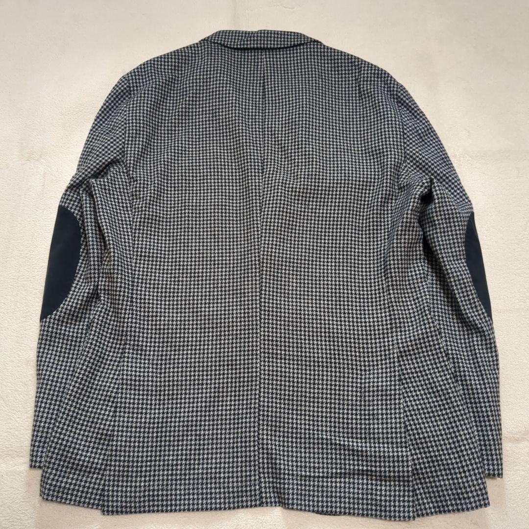 極美品 ヒューゴボス アンコンジャケット エルボーパッチ カシミヤ シルク 50