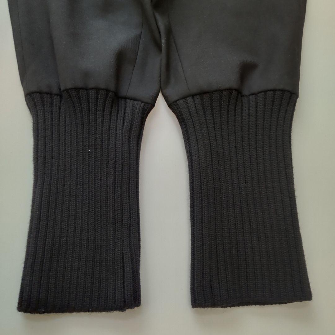 美品 ヨウジヤマモト サルエルパンツ モード 裾リブ ブラック ゆったり １