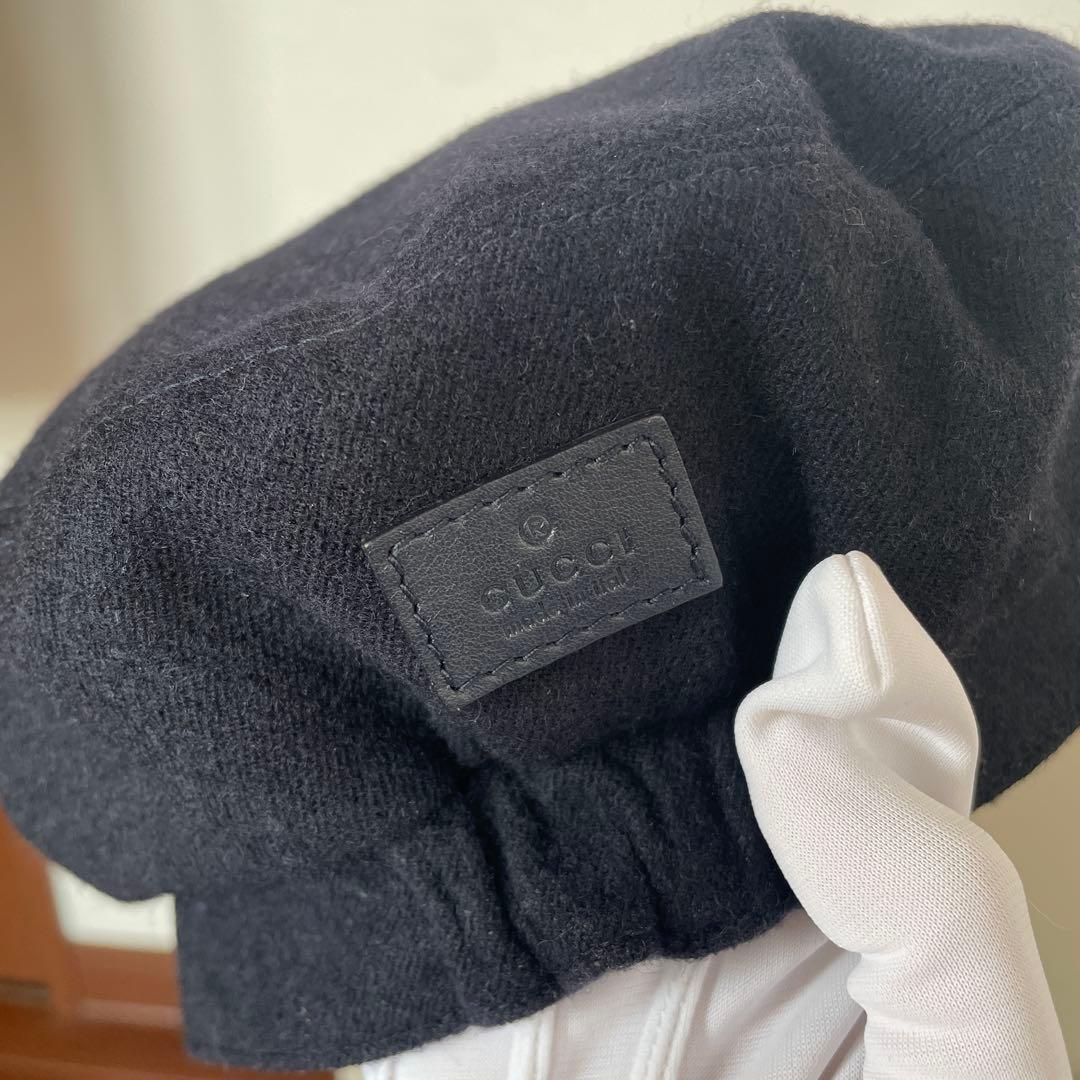 GUCCI ウールキャスケット ブラック