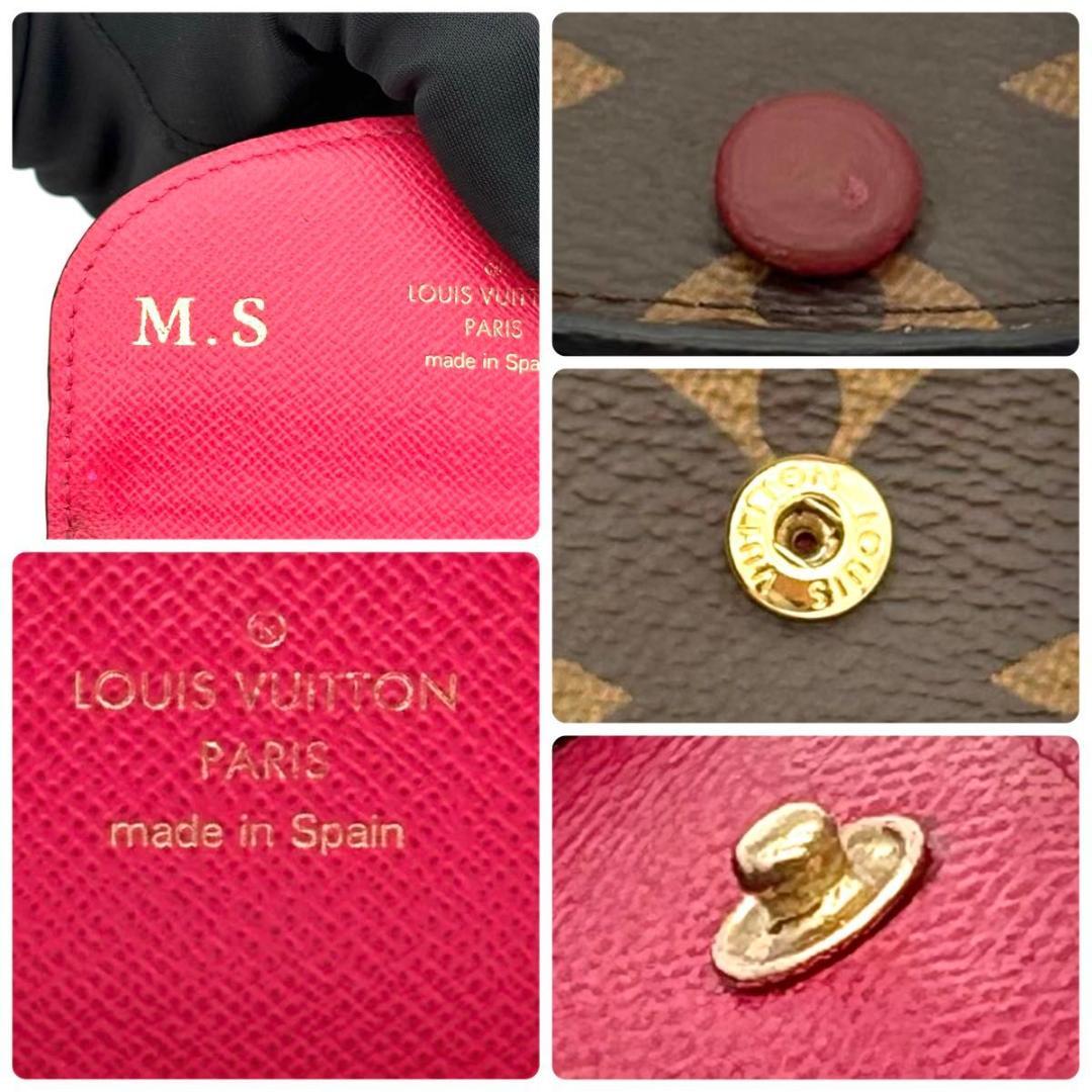 ルイヴィトン 折財布 モノグラム フューシャ ポルトモネ ロザリ 2038