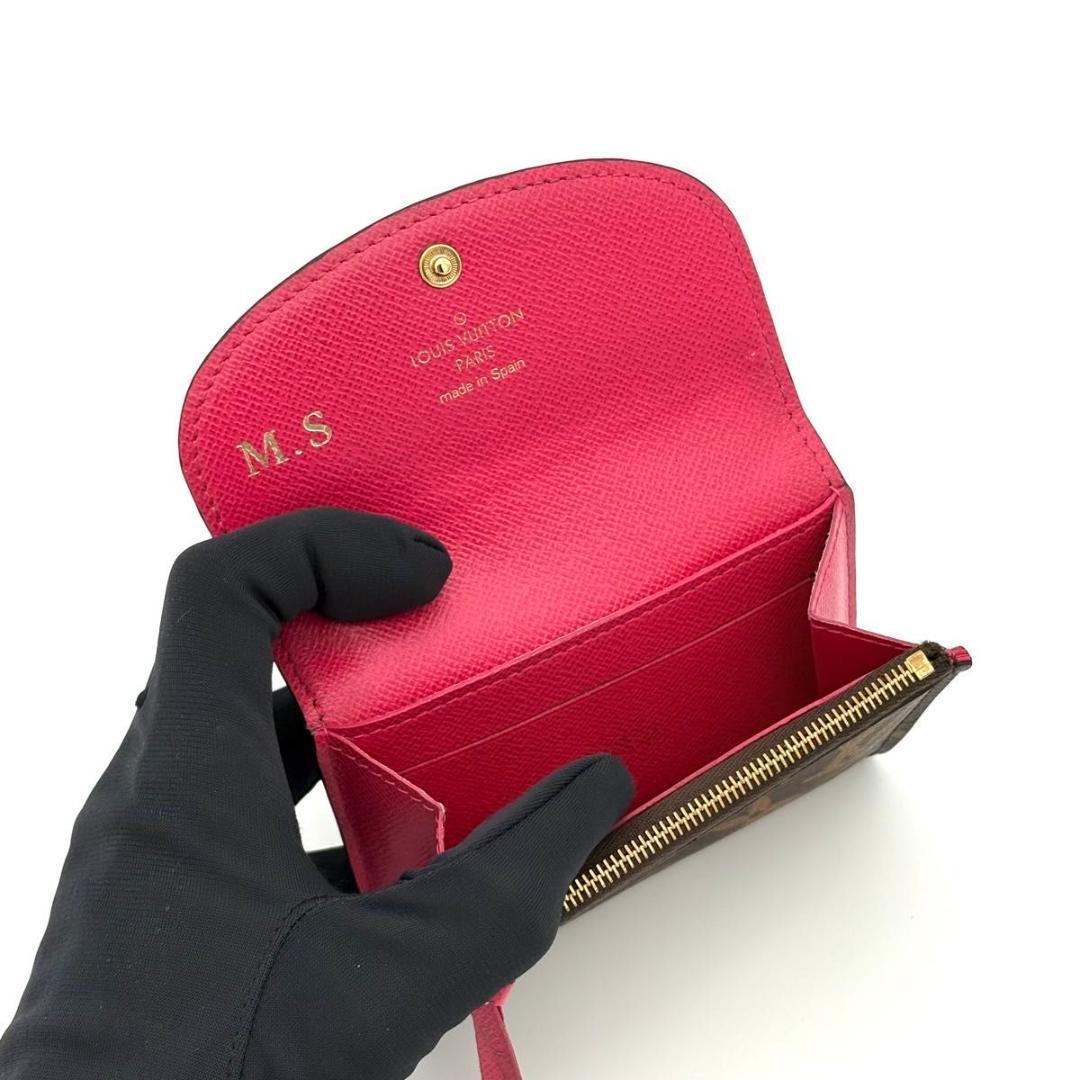 ルイヴィトン 折財布 モノグラム フューシャ ポルトモネ ロザリ 2038