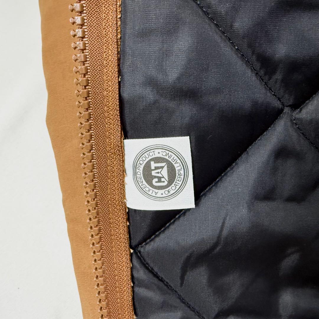 90's USA製 CAT キャタピラー 中綿ワークジャケット ダック地 L