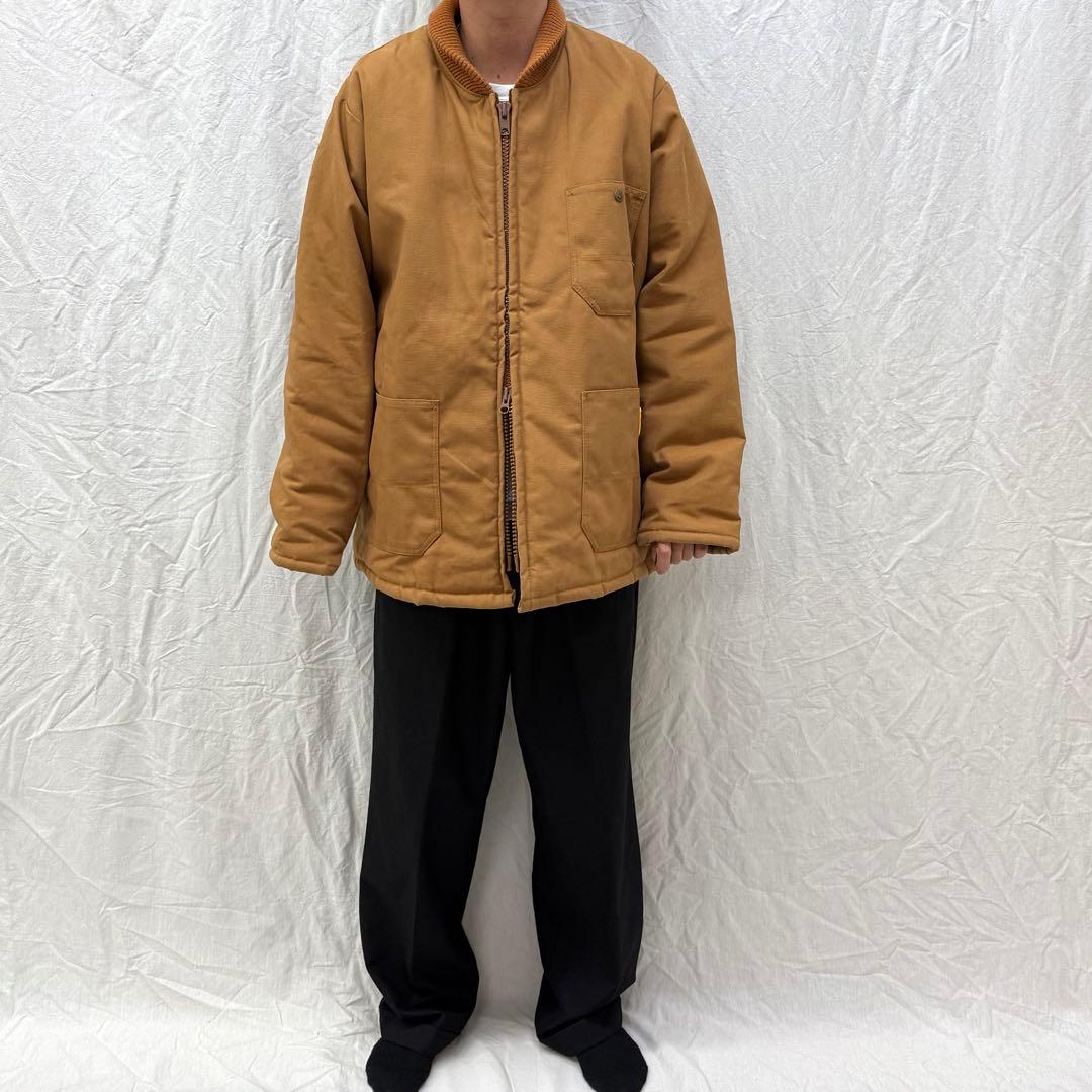 90's USA製 CAT キャタピラー 中綿ワークジャケット ダック地 L