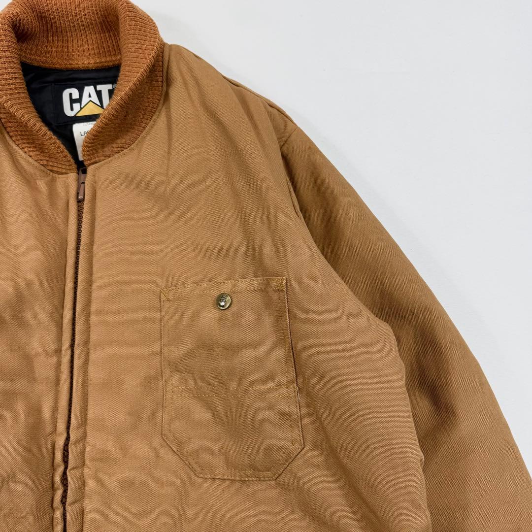 90's USA製 CAT キャタピラー 中綿ワークジャケット ダック地 L