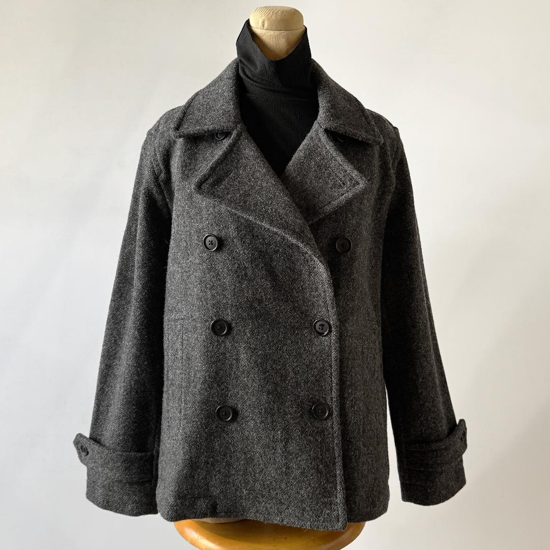 【美品】MHL. ショート ダブルブレスト コート ウール ジャケット