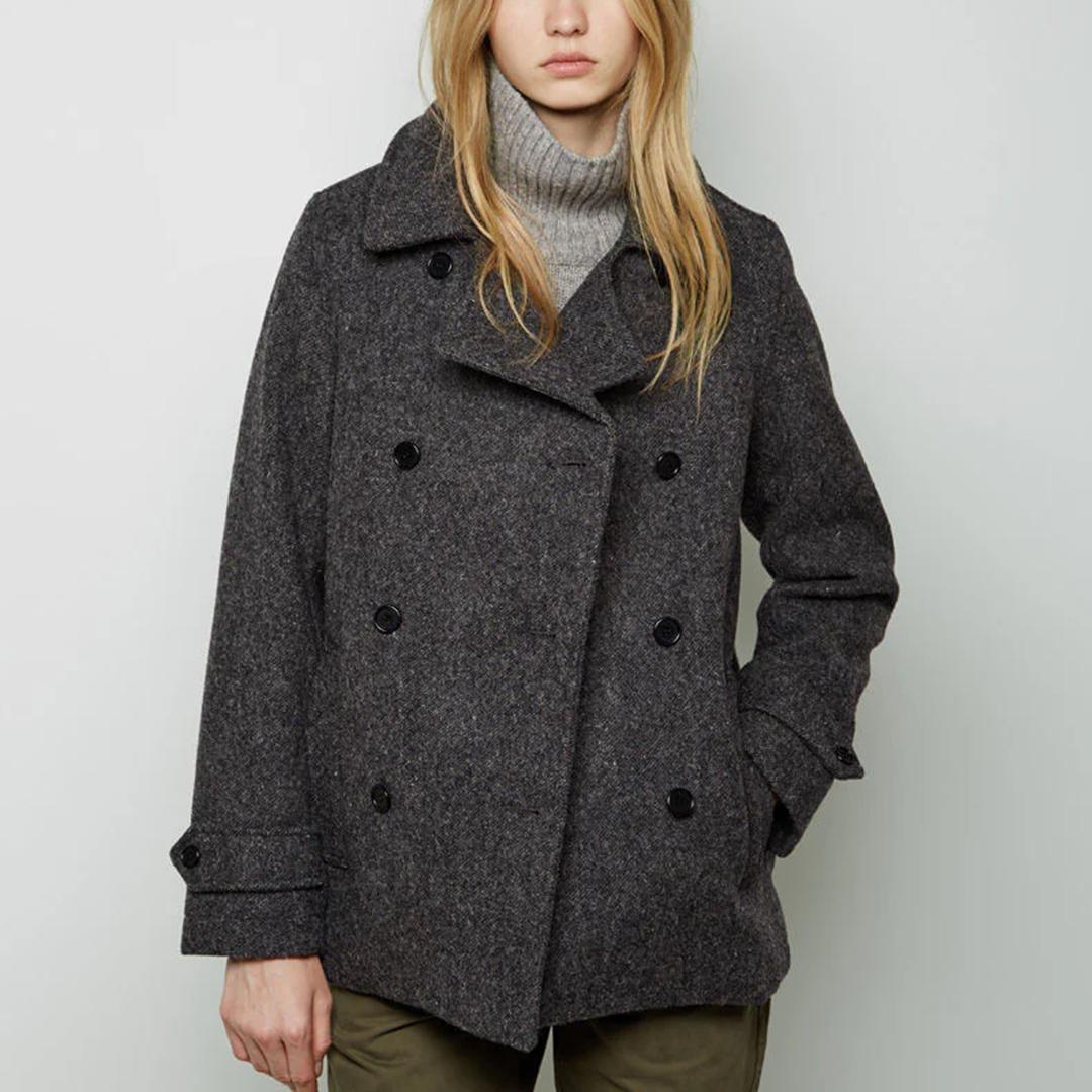 【美品】MHL. ショート ダブルブレスト コート ウール ジャケット