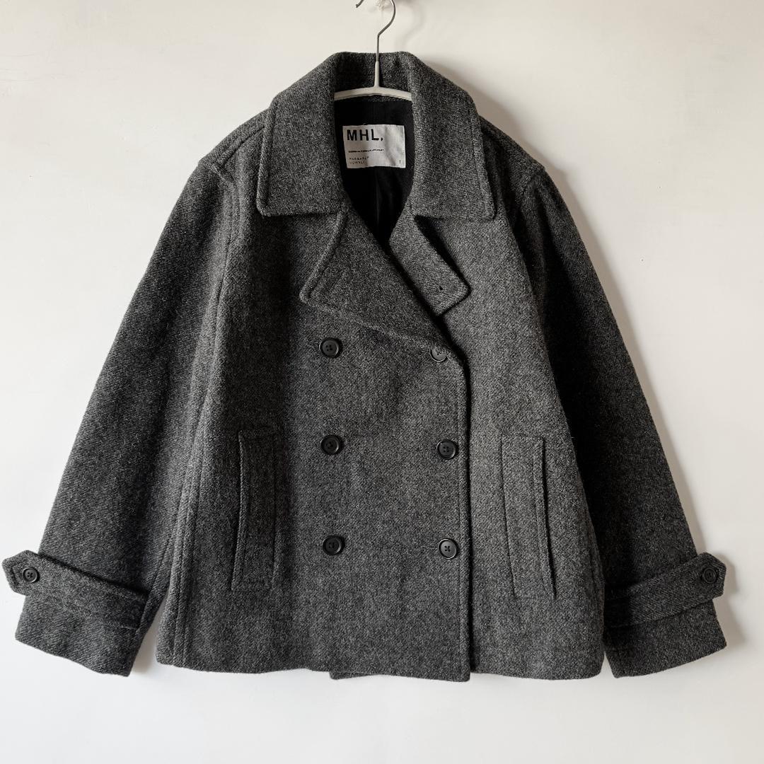 【美品】MHL. ショート ダブルブレスト コート ウール ジャケット