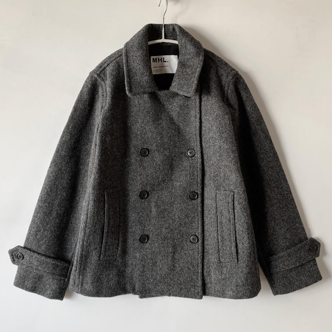 【美品】MHL. ショート ダブルブレスト コート ウール ジャケット
