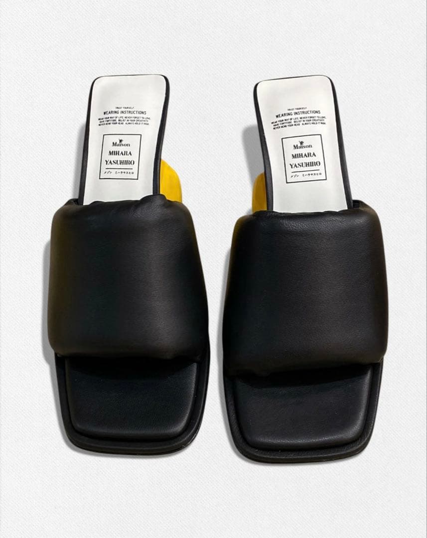 メゾンミハラヤスヒロ ダックヒールサンダル アヒル ミュール 36 ブラック