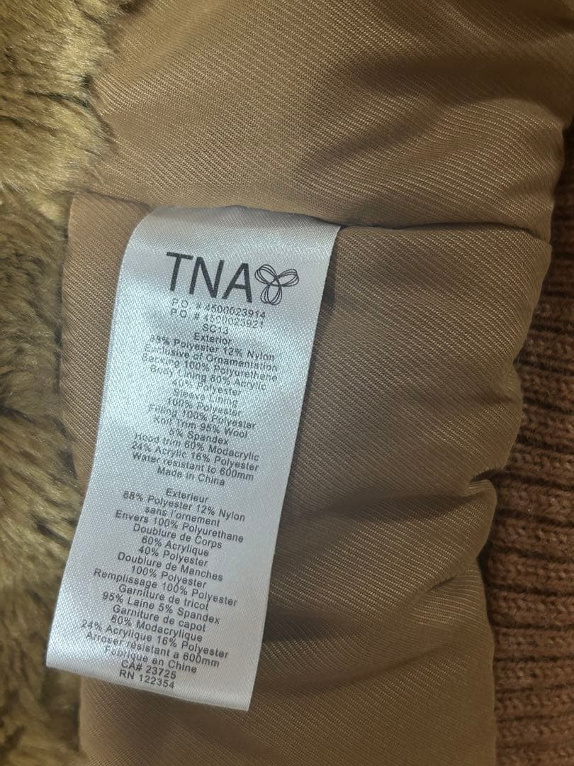 TNA 多機能 ジップアップコート