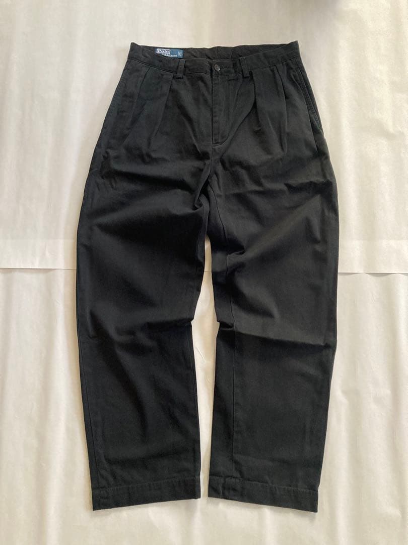 90s Ralph Lauren ラルフローレン チノパン ポロチノ ブラック
